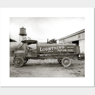 Lightning Motor Fuel Truck, 1920. Vintage Photo Posters and Art